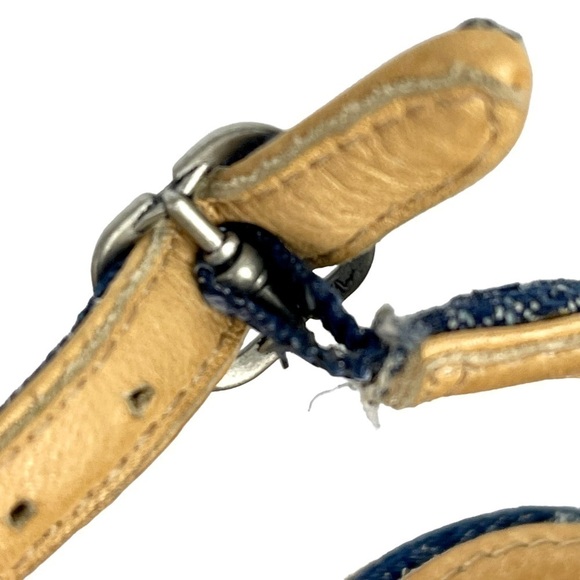 UGG NOELLA Y2K DENIM LOGO PEEP TOE SLINGBACK ESPADRILLE WEDGE HEELS - Picture 10 of 12